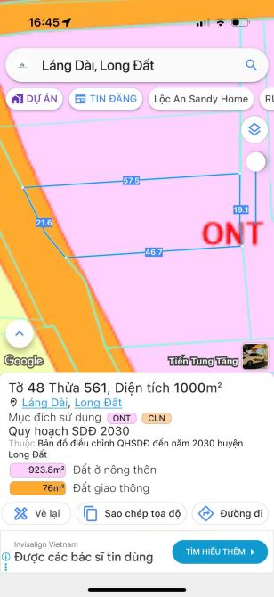 SIÊU RẺ-  ĐI BIỂN LỘC AN 5KM- NGAY KHU QH SÂN BAY VÀ SÂN GOLF HỒ TRÀM  🌈 DT 1000m2 - 4