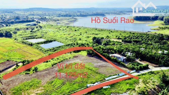 Cần bán 11.125m2 đất 300 thổ cư, 2 mặt tiền đường, sau view suối, sát cạnh hồ Suối Rao - 4