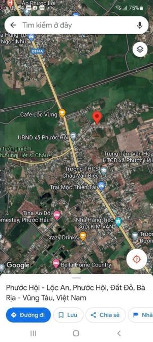 Lô đất tuyệt đẹp mặt tiền đường Phước Hội - Lộc An, Đất Đỏ, cách biển Phước Hải 10p DT: 61 - 4