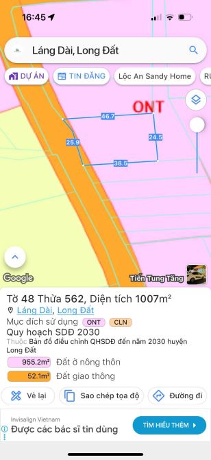 SIÊU RẺ-  ĐI BIỂN LỘC AN 5KM- NGAY KHU QH SÂN BAY VÀ SÂN GOLF HỒ TRÀM  🌈 DT 1000m2 - 5