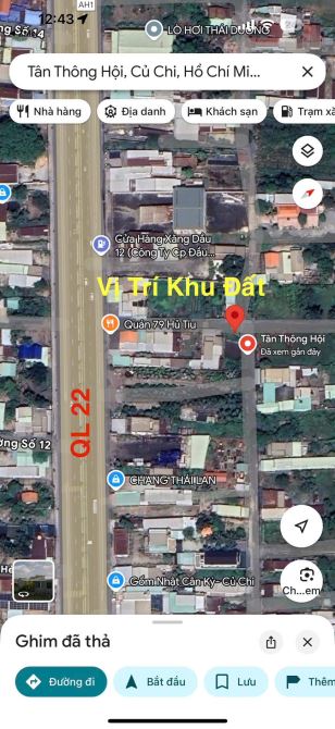 Bán đất góc 2 mặt tiền nhựa sát đường QL22 xã Tân Thông Hội Củ Chi TPHCM, DT: 12,5x24m. - 5