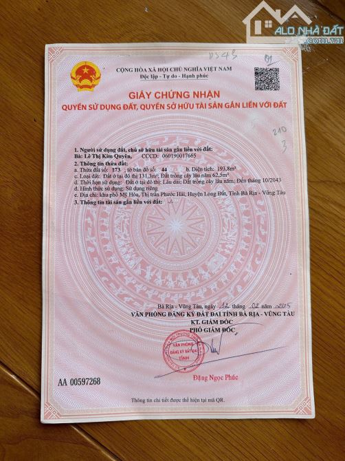 ✅ BÁN ĐẤT THỊ TRẤN PHƯỚC HẢI, BRVT (cũ) Nay thuộc Xã Phước Hải - Tp.HCM  • Vị trí Đẹp - 5