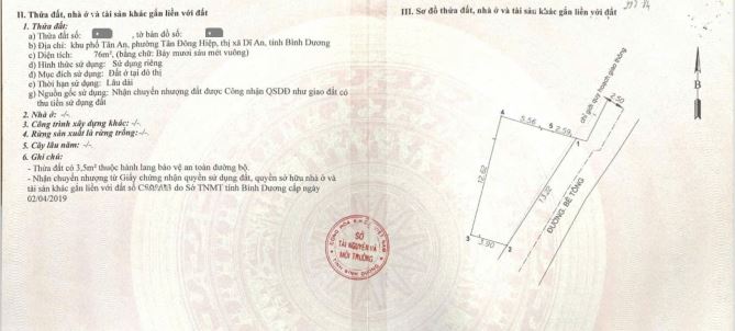 Bán nhà 1 trệt 1 lầu gần đường ĐT743B p.Tân Đông Hiệp Tp.Dĩ An chỉ 3ty200 TL M7501 - 9