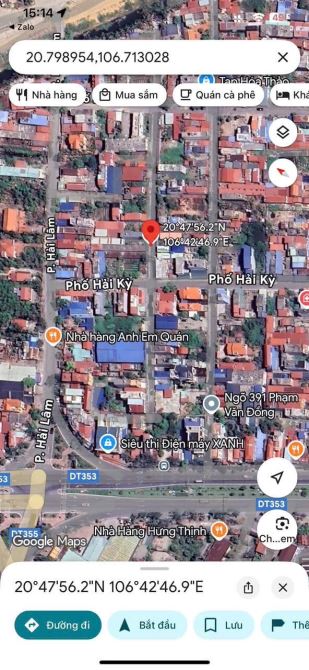 Bán Lô Đất Khu Phân Lô Hải Thành 1, Dương Kinh - Diên tích 72m2 ngang 4m - Hướng đông nam