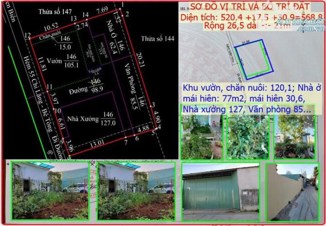 BÁN KHU ĐẤT NHÀ XƯỞNG - VĂN PHÒNG VÀ NHÀ Ở TẠI CHI LĂNG, PHƯỜNG 12, VŨNG TÀU