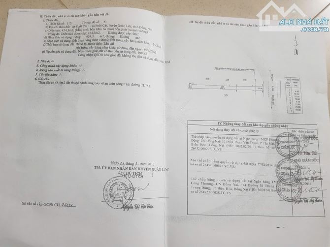 Dt765 xuân lộc sát chợ suối cát
