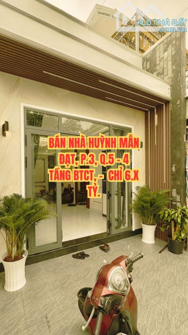 🔥 BÁN NHÀ HUỲNH MẪN ĐẠT, P.3, Q.5 - 4 TẦNG BTCT, SÁT HXH - CHỈ 6.X TỶ.