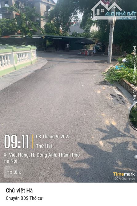 Bán 67m đất view hồ điều hìa thôn Gia Lộc Việt Hùng Đông Anh Hà Nội