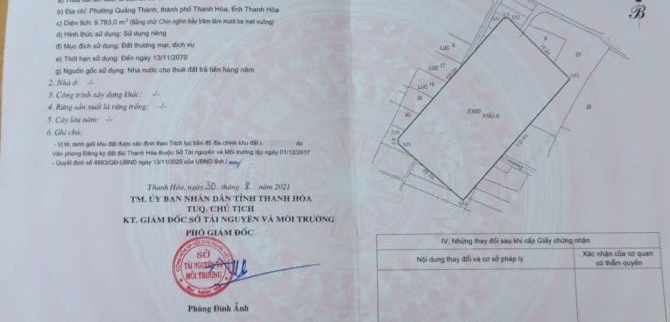 BÁN ĐẤT DỊCH VỤ THƯƠNG MẠI, NGAY TRỤC ĐƯỜNG VÕ NGUYÊN GIÁP, QUẢNG THÀNH, TP THANH HÓA