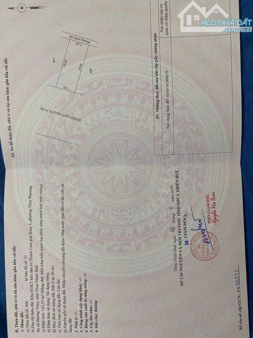 Đất mặt tiền Nguyễn Viết Xuân KQH Thanh Lam, P. Thuỷ Phương, Tx Hương Thuỷ (Hàng Độc)  - D