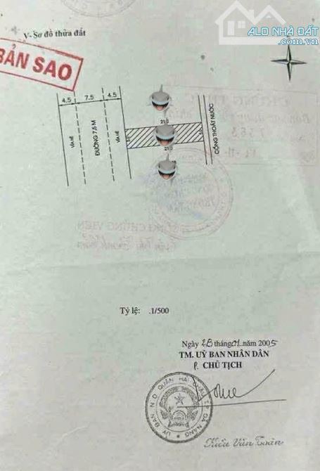 Bán lô đất đẹp MT Vũ Hữu Giá 9.5 tỷ 5x21=105m Hướng Tây