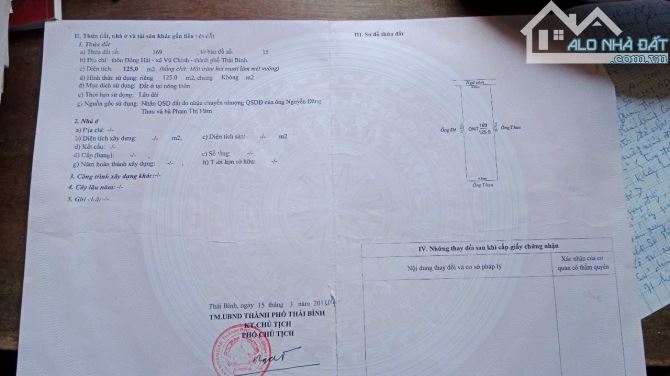 Bán lô đất ở Vũ Chính,có quy hoạch làm đường Lê Quý Đôn kéo dài rộng 42m chạy qua