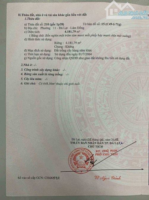 Bán đất phường 11 thành phố Đà Lạt