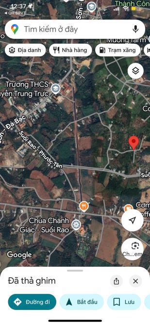 BÁN ĐẤT TẶNG NHÀ CÂP 4 SAU UB XA SUÔI RAO CHÂU ĐỨC, DT 1300M2 CÓ 100TC GIÁ 1.45 TI - 1
