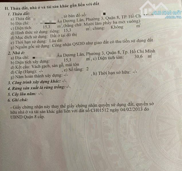 Bán nhà 1 trệt 1 lầu Âu Dương Lân - Đang cho thuê chỉ (2tỷ hơn) - 1