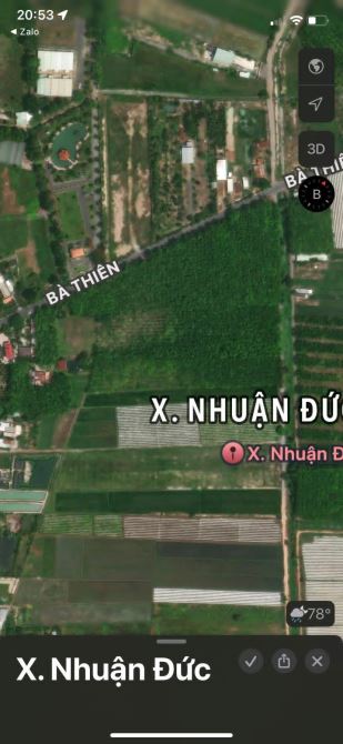Bán đất vị trí đẹp 1 xẹt đường Bà Thiên xã Nhuận Đức Củ Chi TPHCM, DT: 12x52m. - 1