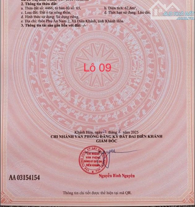 🏡 CẦN BÁN ĐẤT TẠI ĐIỆN KHÁNH – KHÁNH HÒA  👉 Vị trí: Thôn Phú An Nam 2, Diên Khánh, - 1