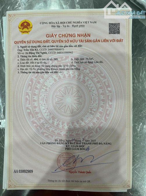 📌📌📌LÀM VIỆC TRỰC TIẾP GIÁ TỐT !!!🔶Bán cặp đất kiệt 113 Hoàng Văn Thái - 1