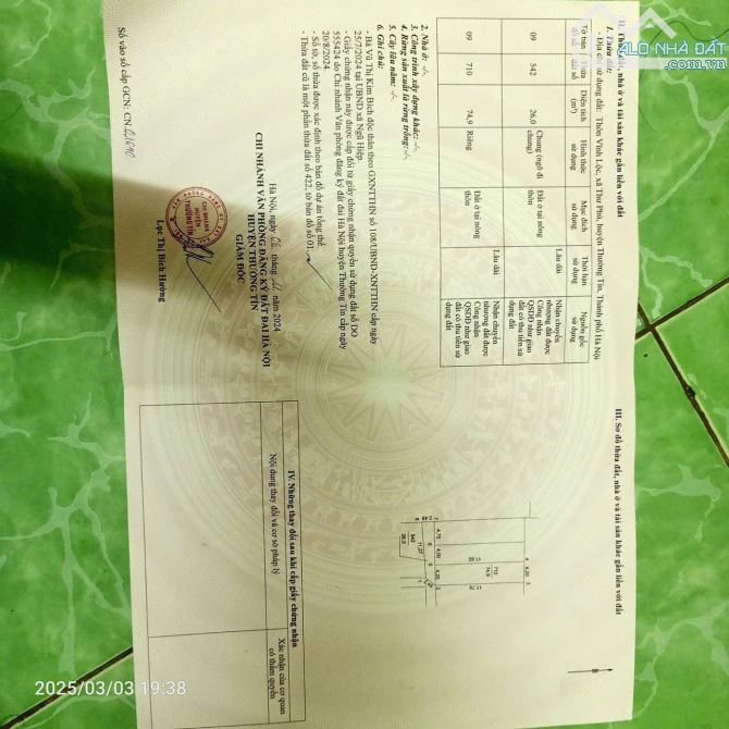 Mảnh đất ko lỗi rẻ nhất xã thư phú -thường Tín - 1
