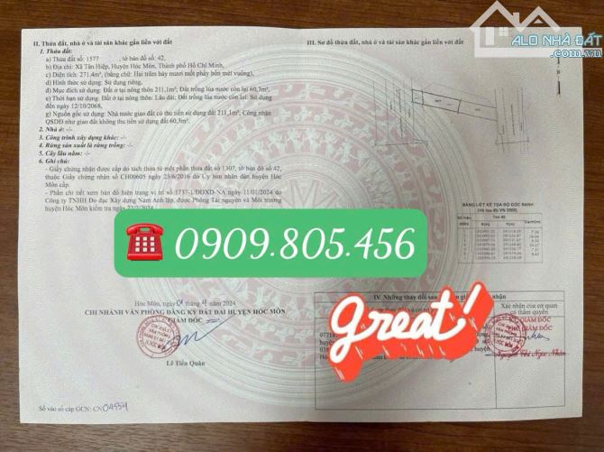ĐẤT THỔ CƯ MẶT TIỀN SONG HÀNH, TÂN HIỆP, NGAY ĐÈN ĐỎ – DT 272m² - 2
