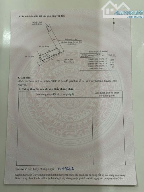 Gửi bán lô đất vuông vắn tại Thuỷ Đường cũ-Phường Thuỷ Nguyên mới - 2