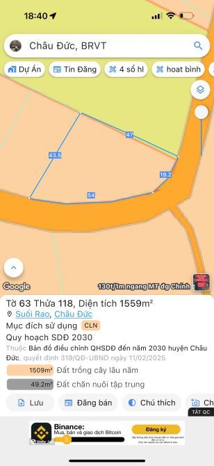 Cần Bán Lô Đất 1,5 Sào Thuộc Suối Rao  Thích hợp làm nhà vườn - 2