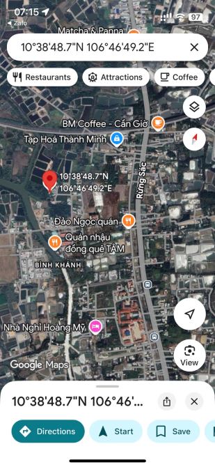 Bán lô đất Trần Quang Quờn, Bình Khánh, Cần Giờ 1.35tỷ - 2