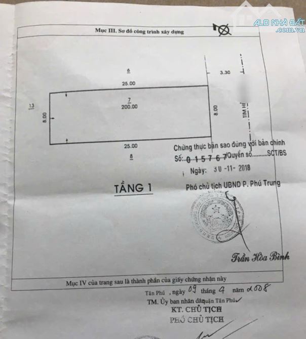 HÀNG HIẾM TÂN PHÚ – DT:( 8 X25M) TIỆN XÂY MỚI – CHỈ 19.49 TỶ TL. - 2