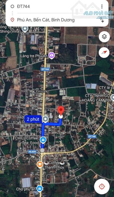 Cần Bán Đât Phú An, Bến Cát, Bình Dương Diện Tích 5x40m, Có 100m2 Thổ Cư - 2