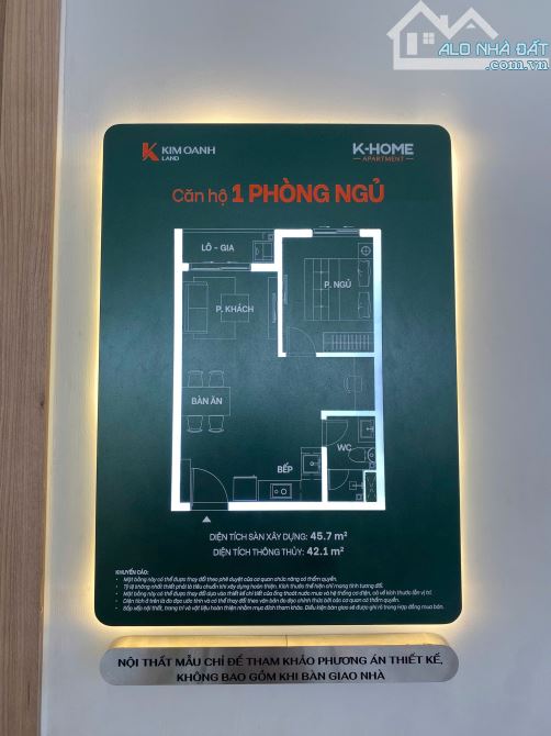 Giá chỉ từ 99tr, chung cư 1PN, 1WC, 46.69m2 tại K Home New City, Thủ Dầu Một, Bình Dương - 3
