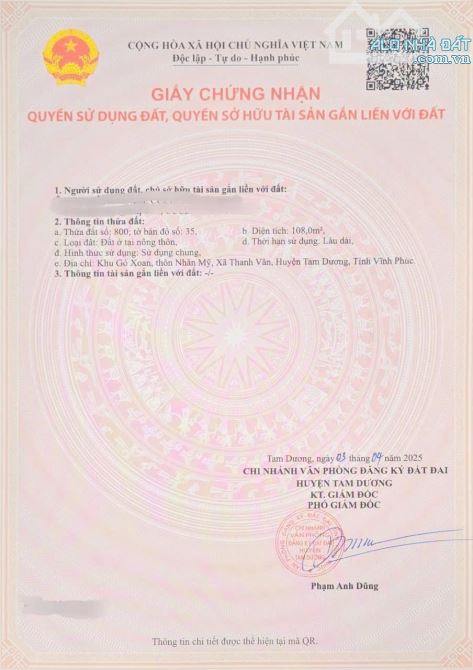 🌹🌹Bán gấp lô đất Gò Xoan, Thanh Vân, Tam Dương dt108m mt6m giá 2,47 tỷ sđcc - 4