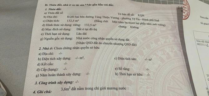 Bán đất 132,5m2 mặt tiền đường Tùng Thiện Vương, cách Phạm Văn Đồng 150m, P. Vỹ Dạ, TP Huế - 5