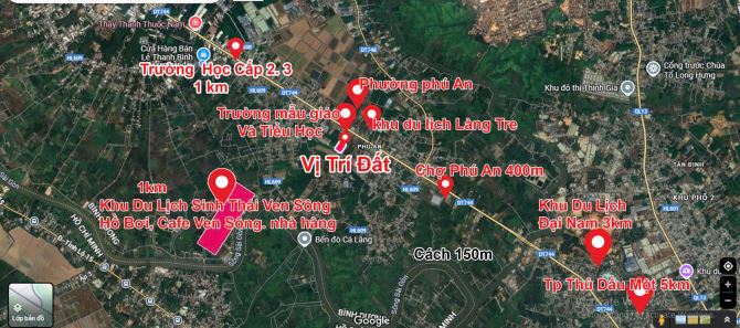 (CẦN BÁN GẤP) Đất Tại Phú An - Bình Dương, Chính Chủ - Sổ Sẵn Giá 1 Tỷ 690 - 5