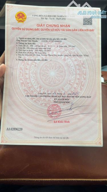 BÁN ĐẤT XÃ PHƯỚC HẢI - TP HỒ CHÍ MINH; VIEW NÚI MINH ĐẠM - CÁCH BIỂN 4KM  📐2 LÔ LIÊN KE. - 6