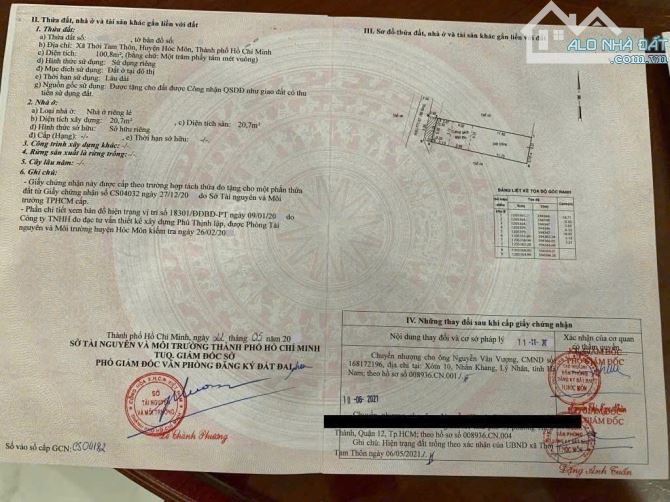Cần bán  ngay sau chợ thới tứ thới tam thôn giá 720 triệu sổ hồng riêng - 7
