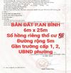 BÁN 2 LÔ ĐẤT P.AN BÌNH, SỔ HỒNG RIÊNG THỔ CƯ, ĐƯỜNG RỘNG 5m
