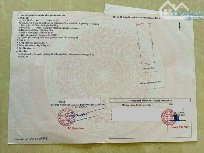 Bán gấp lô đất kim cương đường Bùi Sỹ Tiêm, Hoà Cường Bắc, Hải Châu, sát dự án Downtown ĐN