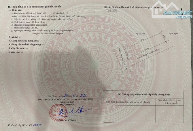 ⭐⭐⭐Chào bán lô đất Mỹ Tranh, Nam Sơn. Lô góc, ôtô đỗ cửa giá chỉ 1,2 tỷ