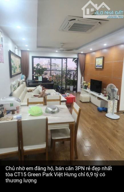 CHÍNH CHỦ CẦN BÁN GẤP CĂN HỘ CHUNG CƯ GREEN PARK VIỆT HƯNG -LONG BIÊN 3PN 2WC PK BẾP RỘNG
