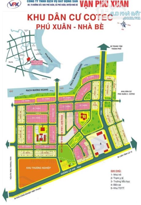 BÁN ĐẤT DỰ ÁN COTEC PHÚ XUÂN - NHÀ BÈ