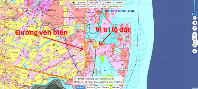 Bán lô đất sát biển- Trục chính xã kinh doanh - Hướng Đông Nam - Rộng 118m2 -Giá 1,68 tỷ