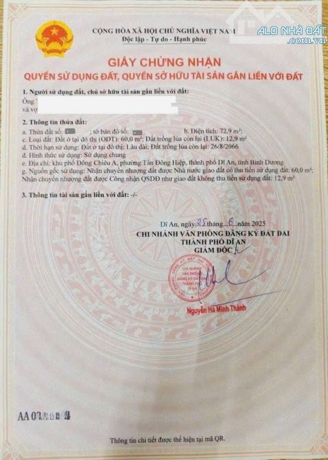Bán nhà 1 trệt 1 lầu đường thông buôn bán ok p.Tân Đông Hiệp Tp.Dĩ An chỉ 3ty850 TL M7245 - 10