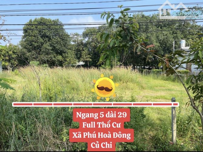 Bán đất mặt tiền đường bê tông 6m 1/ đường Cây Trắc xã Phú Hoà Đông 5x28 140m2 Full Thổ Cư - 1