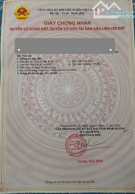 Bán đất 5.6x22.2m, mặt tiền Thống Nhất p. Bình An kế chung cư Bcon - 2