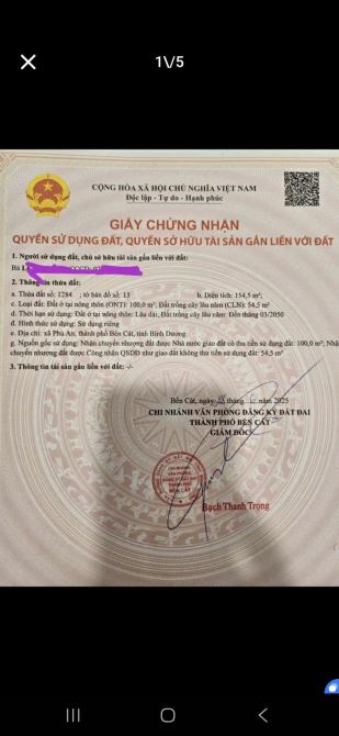 🚀 Mặt tiền ĐX609 Phú An, Bến Cát – Đất Bán 154,5m2m², chỉ 1 tỷ 550 triệu! - 2