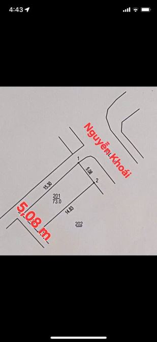 mặt phố Nguyễn Khoái 73 mét, Đất đẹp, lô góc, giá 8 tỷ...  Mặt phố, lô góc, Đất đẹp, 3 mặt - 3