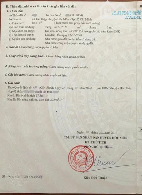 Bán nhà giá rẻ 2 sẹc Tân Hiệp 16 – Hóc Môn, diện tích 88m², giá chỉ 815 triệu - 5
