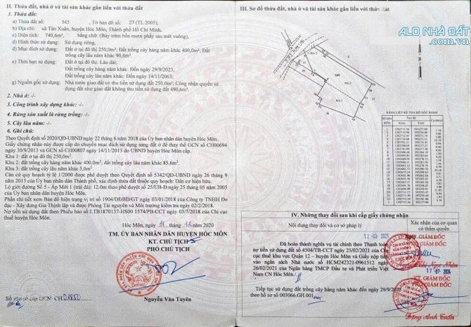 RẺ NHẤT TÂN XUÂN – 740M² – 450m² THỔ CƯ – XE TẢI THÔNG TÔ KÝ - 3