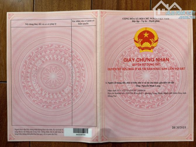 Bán gấp lô đất 2 mặt tiền đường giao thông, vị trí đẹp tại Biên Hòa,Đồng Nai