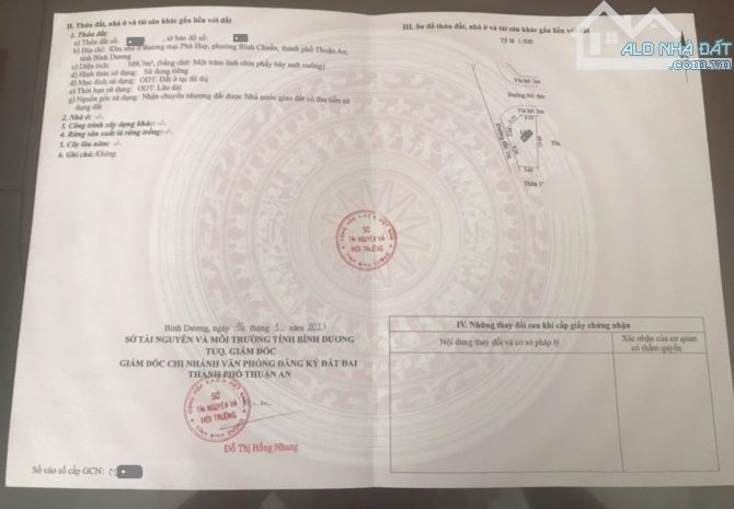 Bán lô góc 109.7m2, đường N6 KDC Phú Huy p. Bình Chuẩn gần chợ Phú Phong - 1
